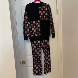 Polagram Black, Coffee, and Light Pink Sweater Set